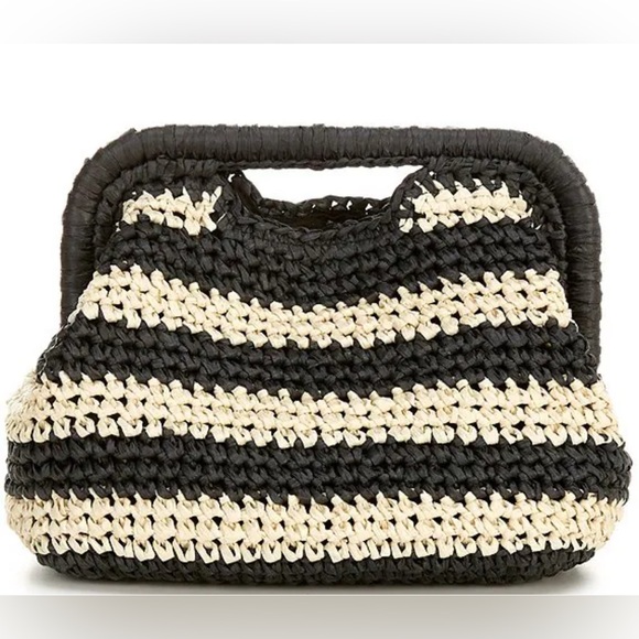 Abercrombie & Fitch Handbags - Black and Cream Woven Bag